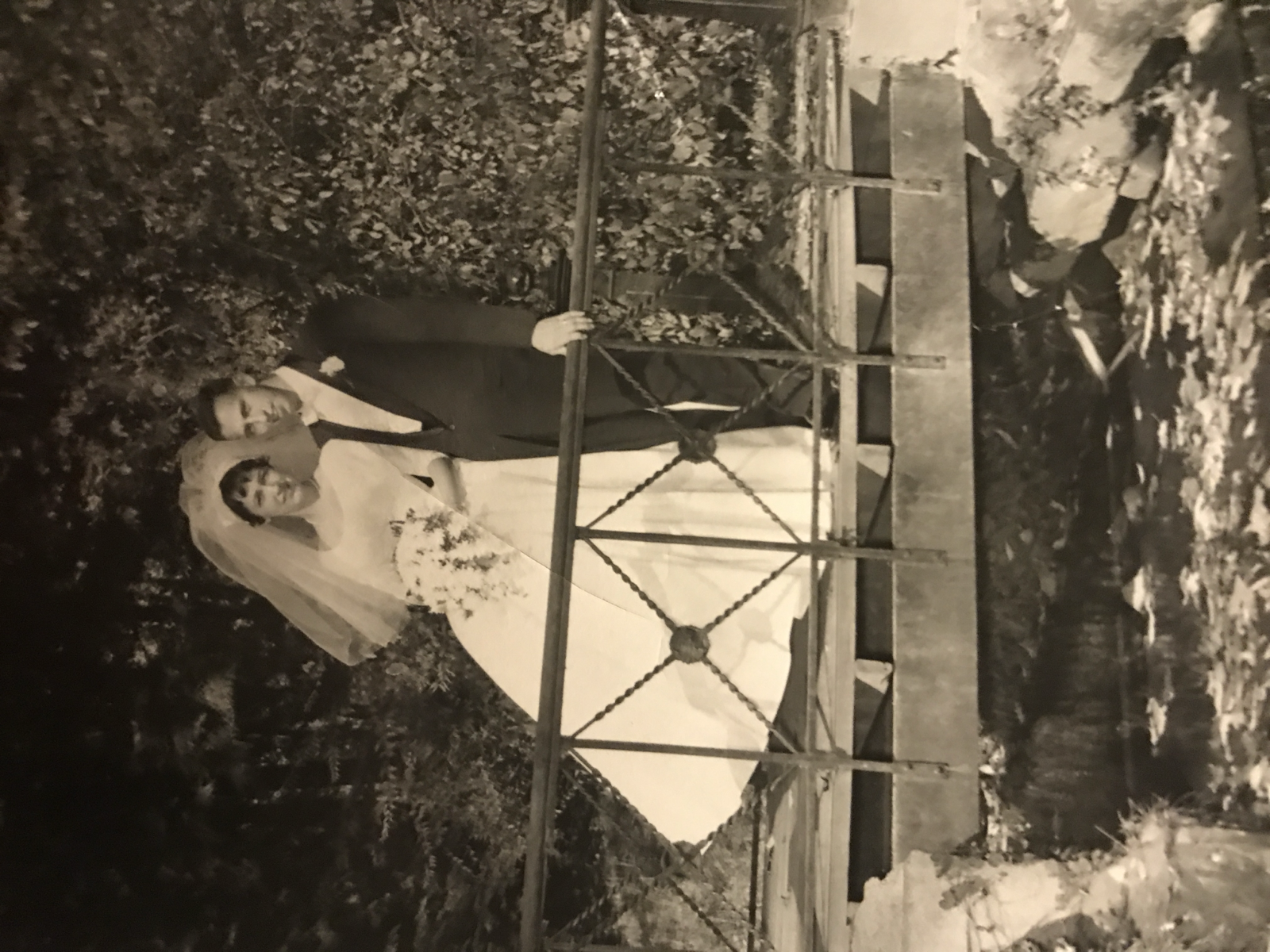 Wedding photo of June and Frank.